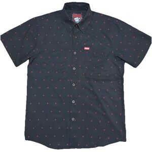 Dixxon Flannel Company Men's Small The Finney Short Sleeve Black Red Shirt